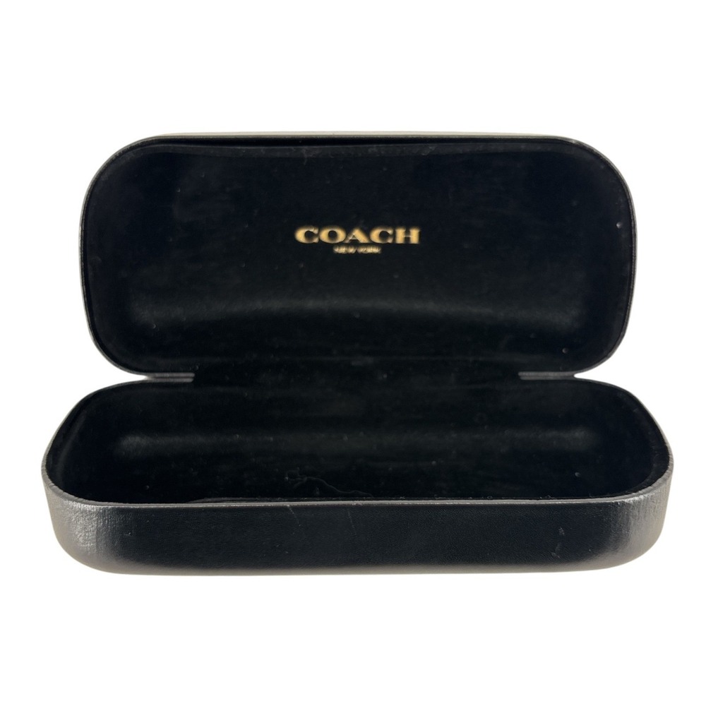 Coach Black Eyeglass Sunglass Case Hard Shell Clamshell Eyewear Logo New York